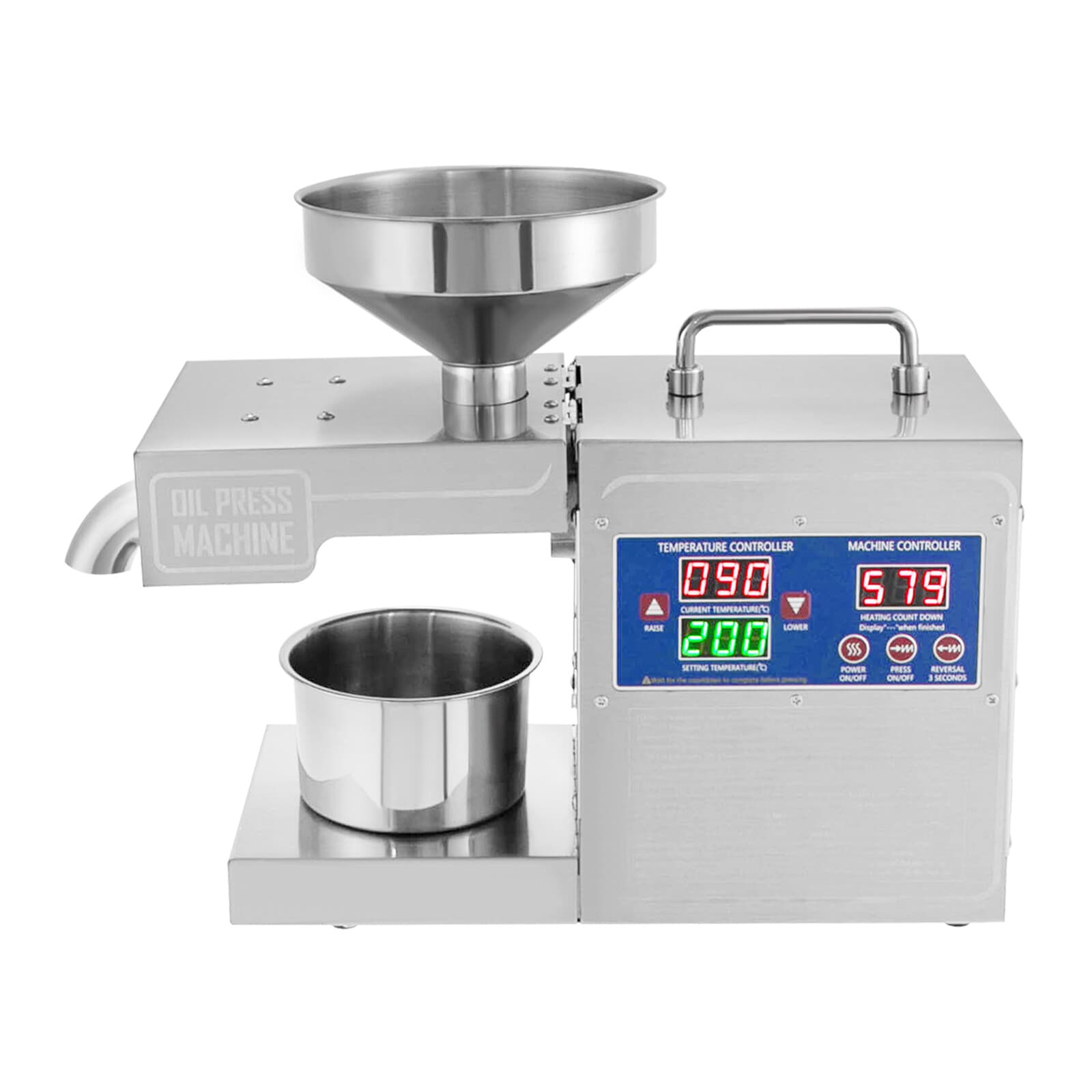 Automatic Oil Press Machine Cold&Hot Press 820W Adjustable Temperature Low Noise 2