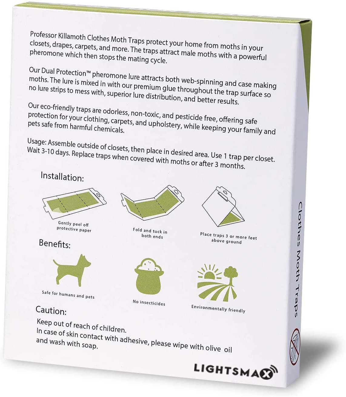 ADHESIVE 6 TRAPS CONTROL CLOTH MOTH NON TOXIC NO PESTICIDE safe trap pest trap 5