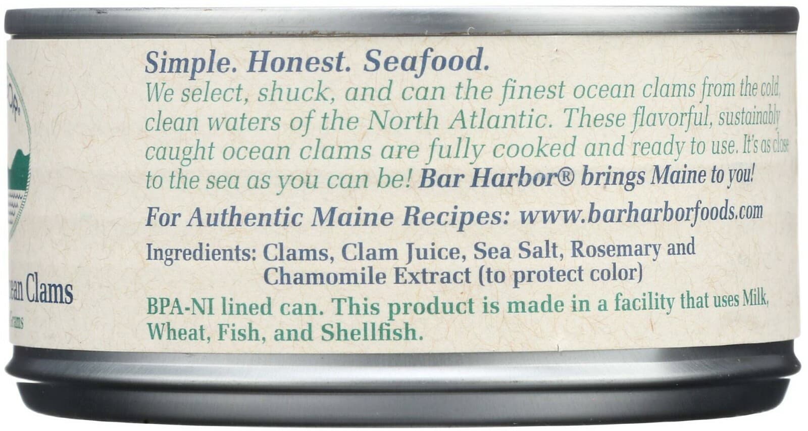 Bar Harbor Whole Gourmet Ocean Clams - 6.5 oz can 3