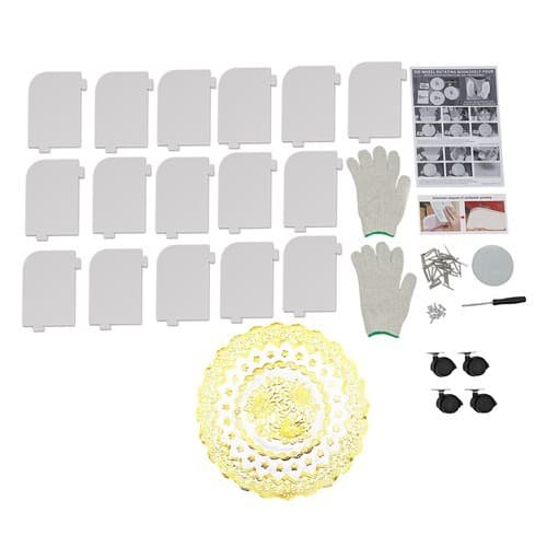 4 Tier White 360° Revolving Bookcase Round Display Book Shelf Rotating Bookshelf 5