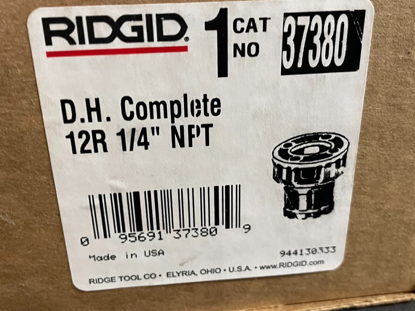 NEW Ridgid 37380 12R 1/4" NPT Die Head 4