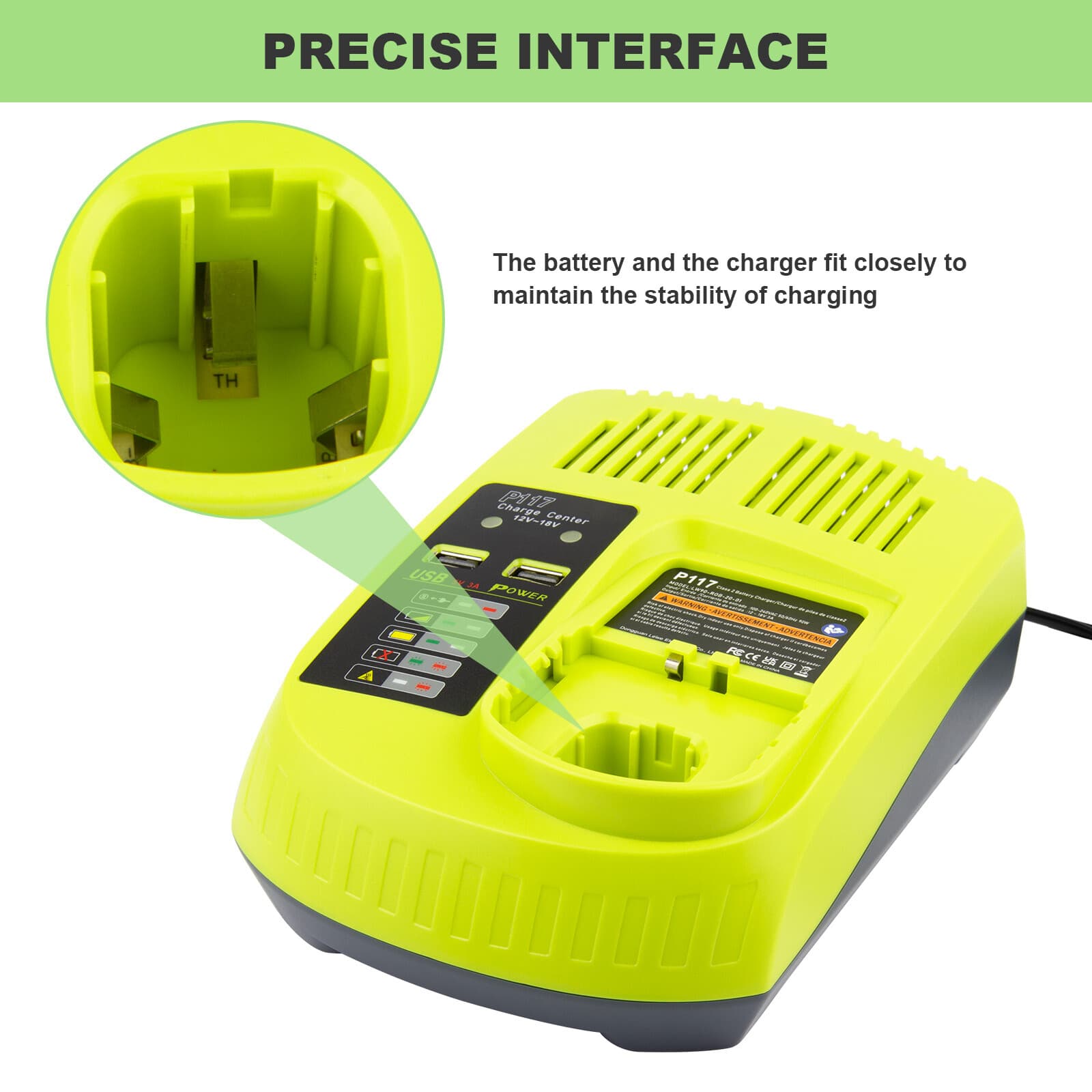 P117 Fast Charger For RYOBI For One+ Plus P108 18V High Capacity Lithium Battery 3