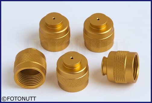 5 Paintball CO2 Tank Thread Protectors Cap Thread Savers YELLOW / GOLD np