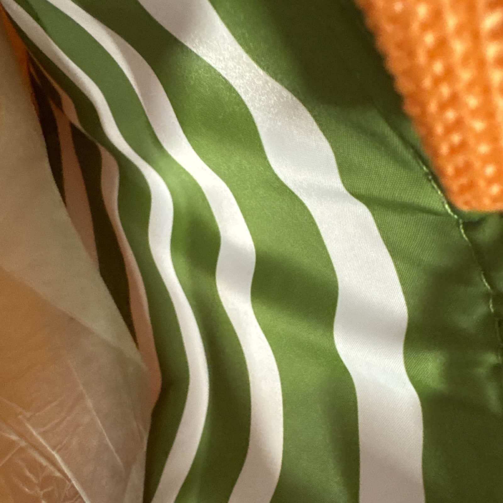 Thirty-one Thermal  Tote GREEN CABANA STRIPE Llama Orange Lunch/Cooler Bag new 4