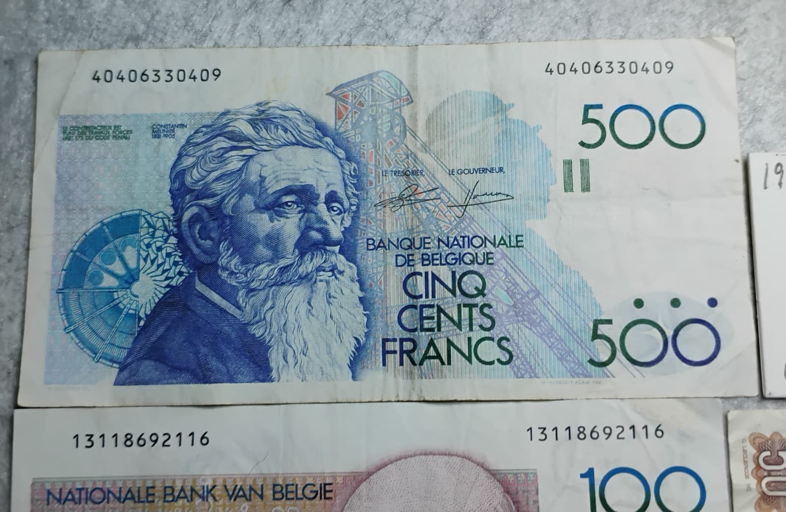  Belgium Franc Assorted Currency Notes  Coin Lot  World Money 1966 1989  3