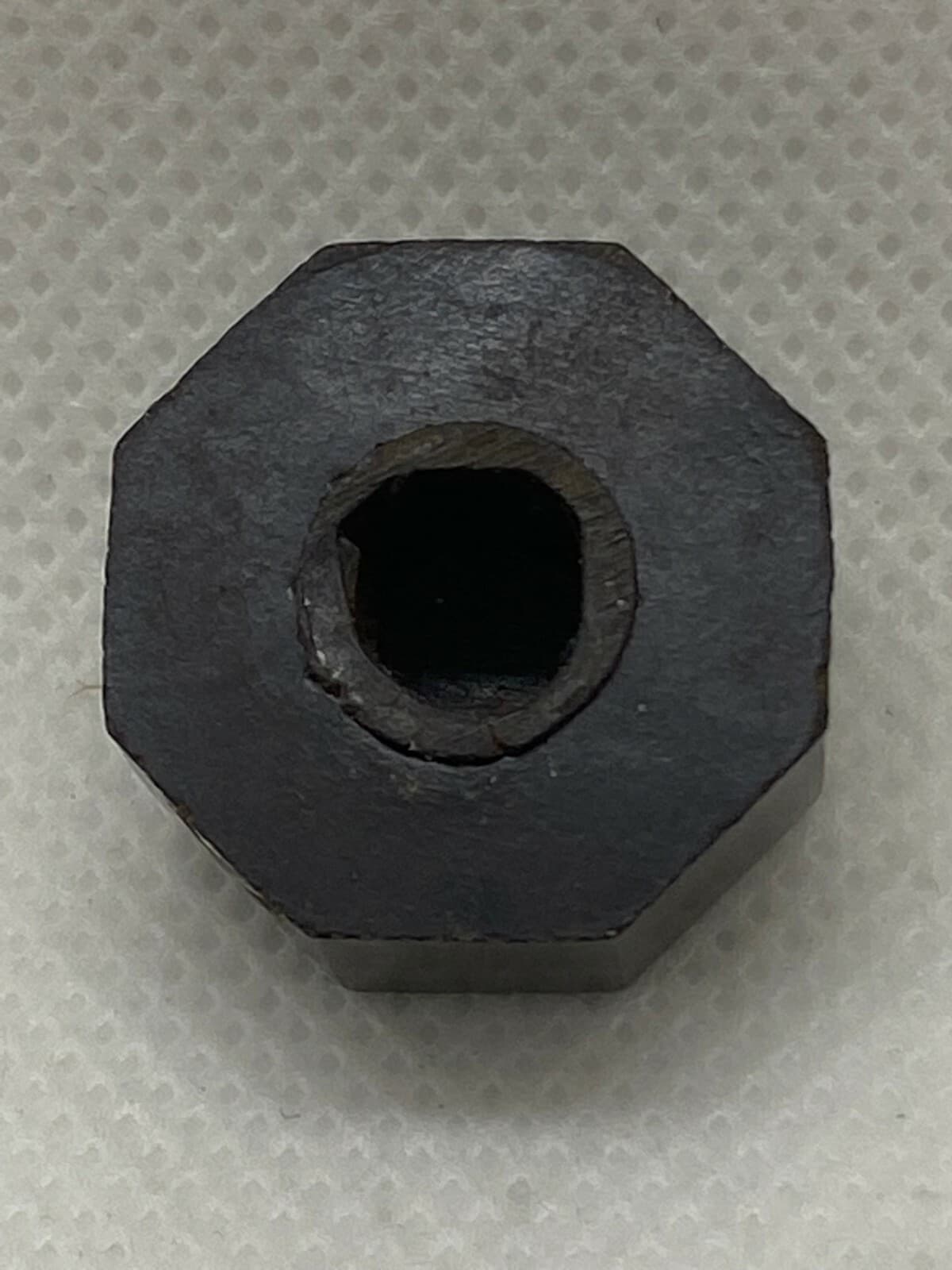 1 VINTAGE DK Brown BAKELITE RADIO Octagon KNOB 3/4" DIA 1/4" w/ Set Screw 4