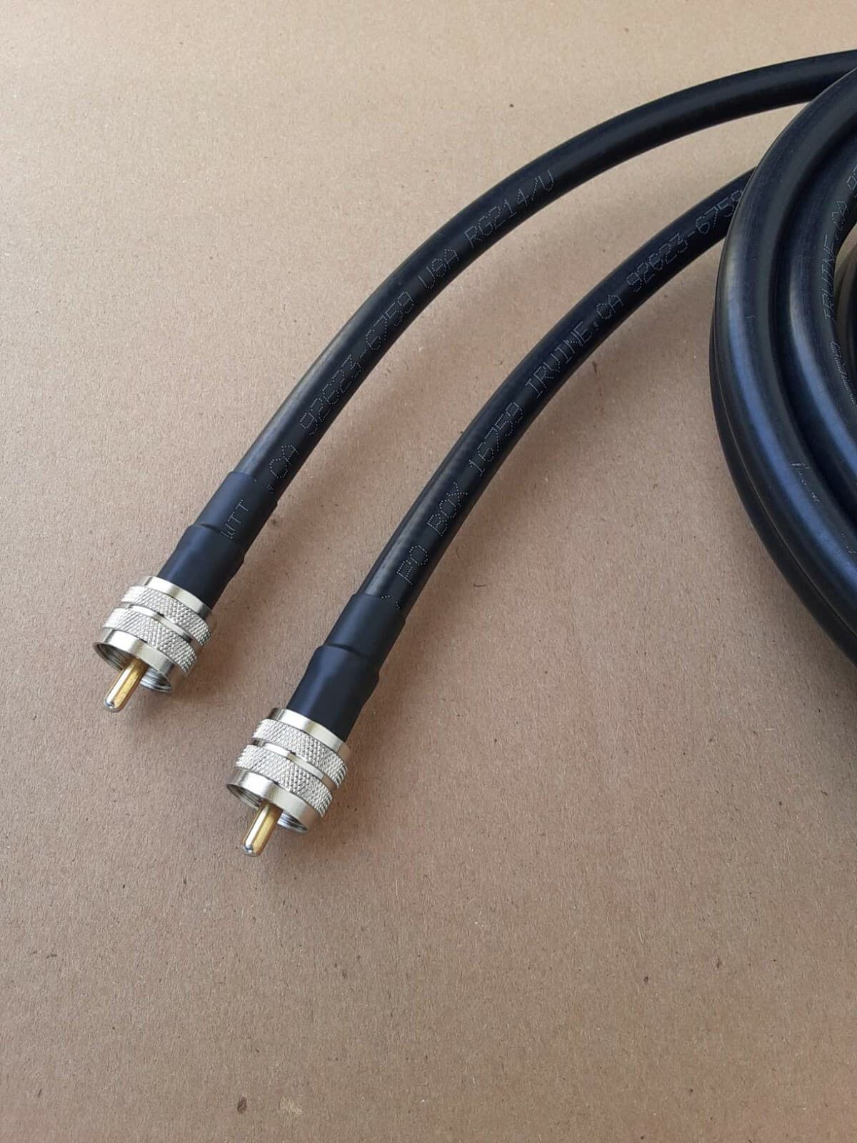 US MADE RG-214/U MIL-C-17 PL-259 to PL-259 Coax Cable CB, HAM, SCANNER lot 2