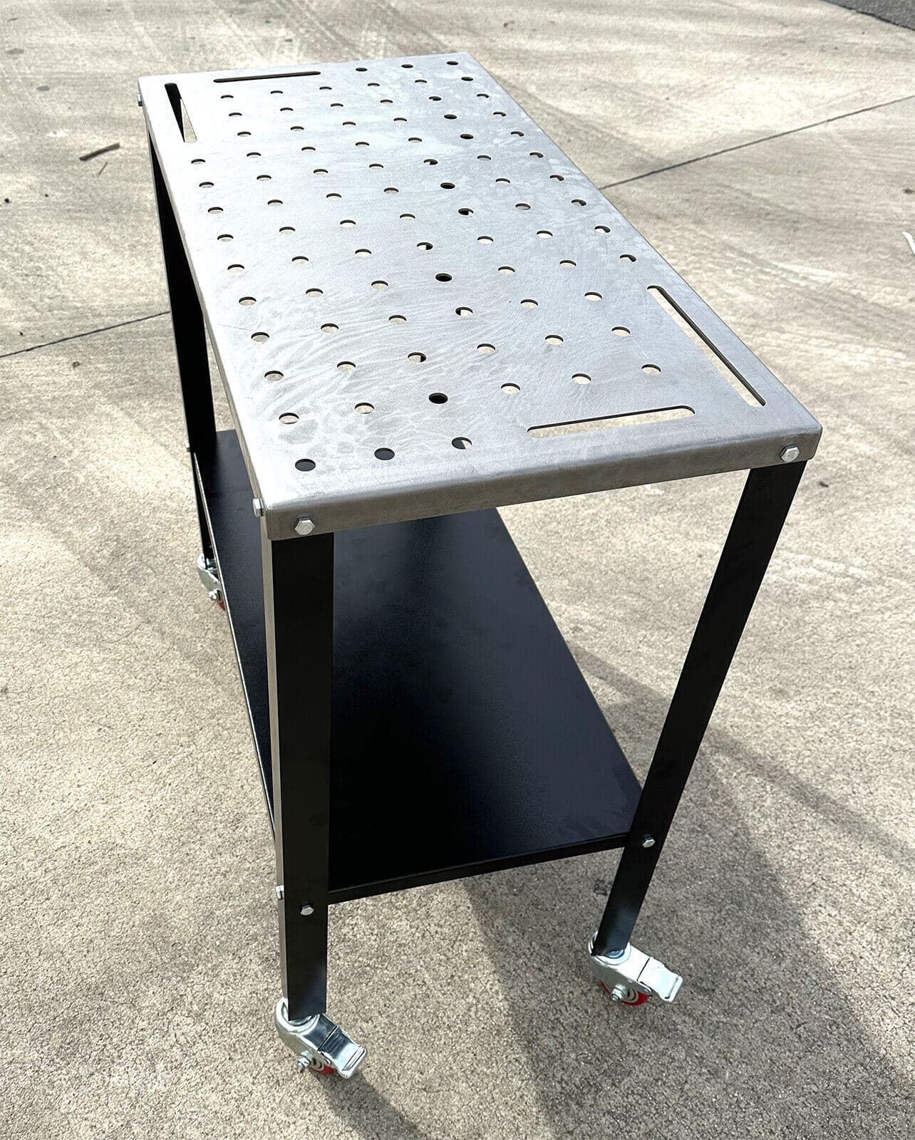 Heavy Duty 18" x 36" Steel Welding Table Cart 1200 lbs Capacity w/Swivel Casters 4
