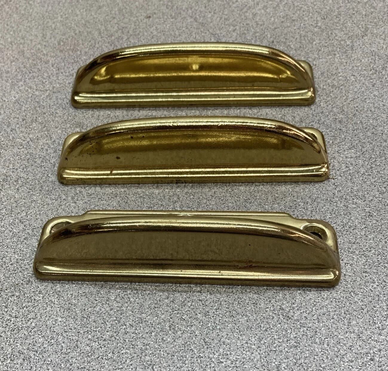 Amerock Bright Brass 4"Ctr. Steel Window Sash Lift Pull Handle EZ7220-3 Lot Of 3 2