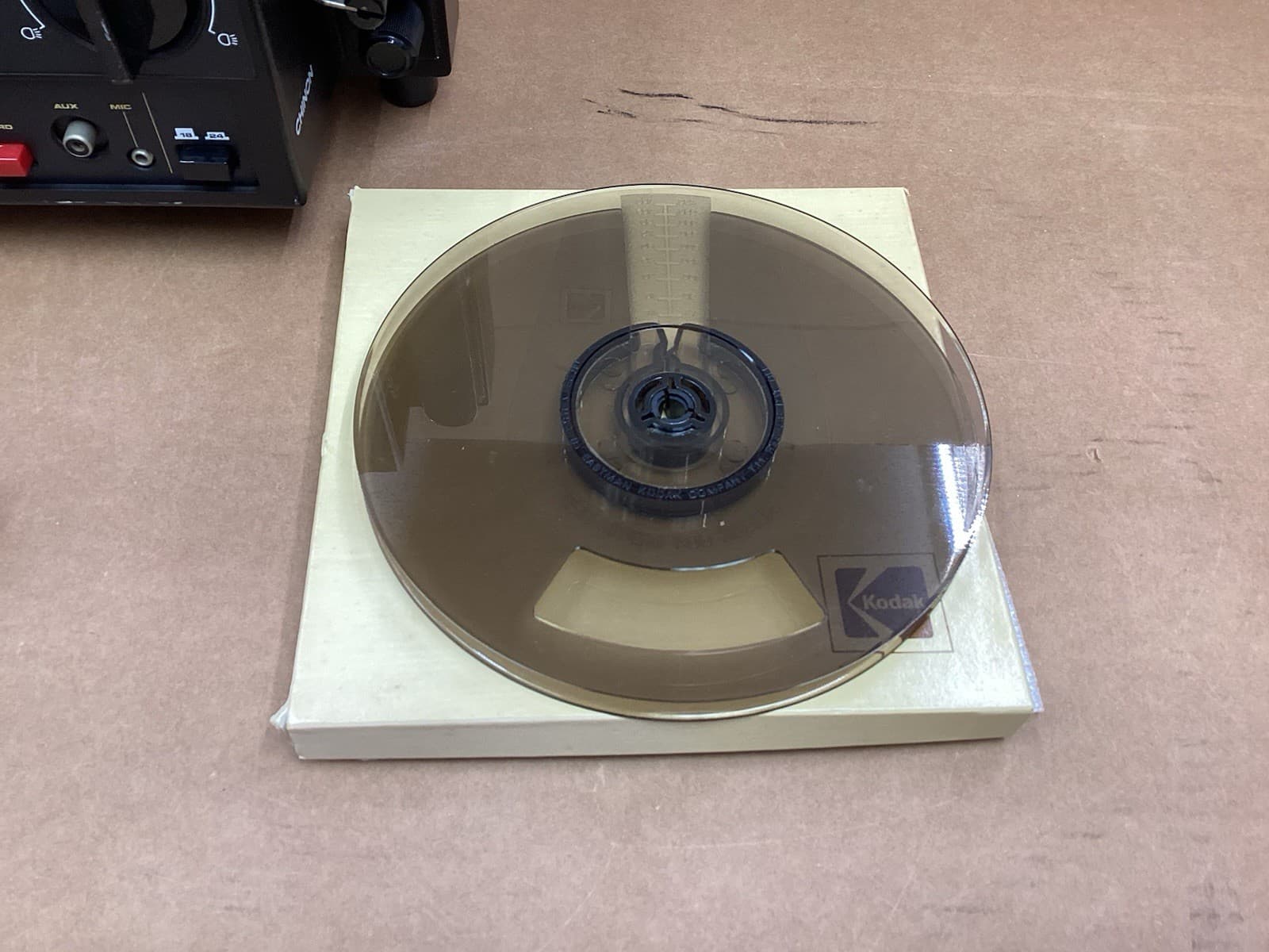 Chinon Sound 7800 Twin Track Magnetic 8MM Projector Vtg Turns On Spins 1 Reel 3