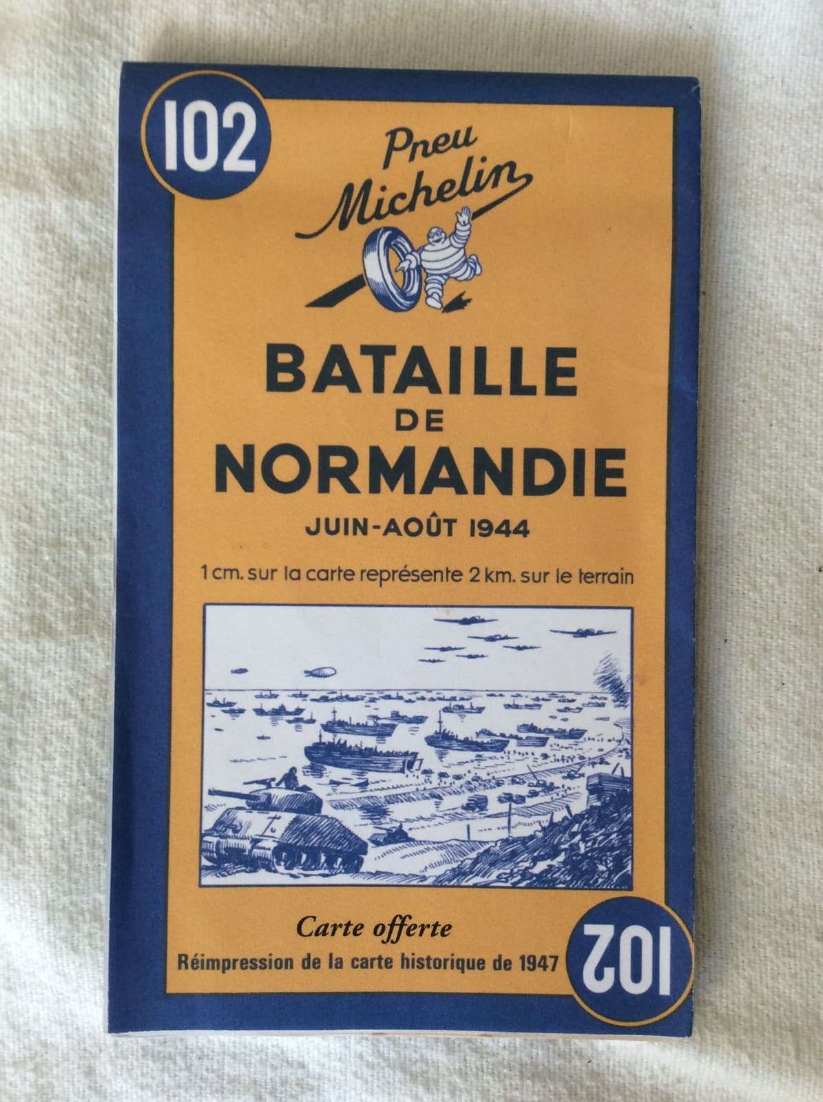Michelin Tires 102 Battle of Normandy Map reprint of 1947 map 2