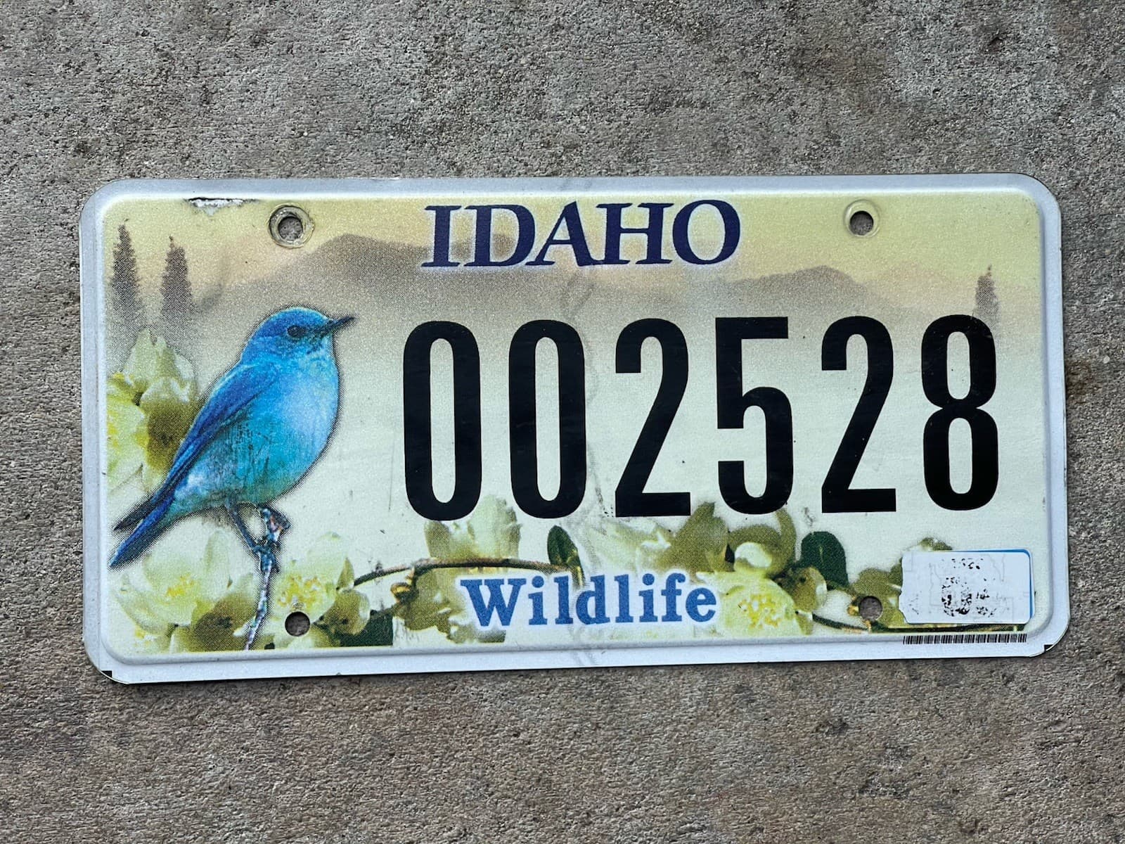 Idaho License Plate WILDLIFE Bluebird Expired