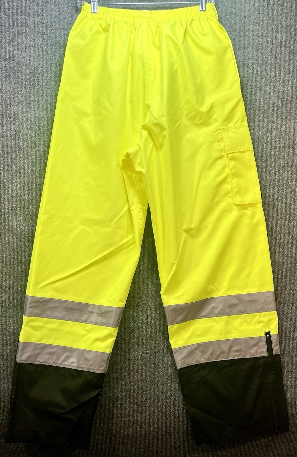 Ergodyne GloWear 8915BK Hi Vis Rain Pants Lime Black Class E Mens Large NWT 2