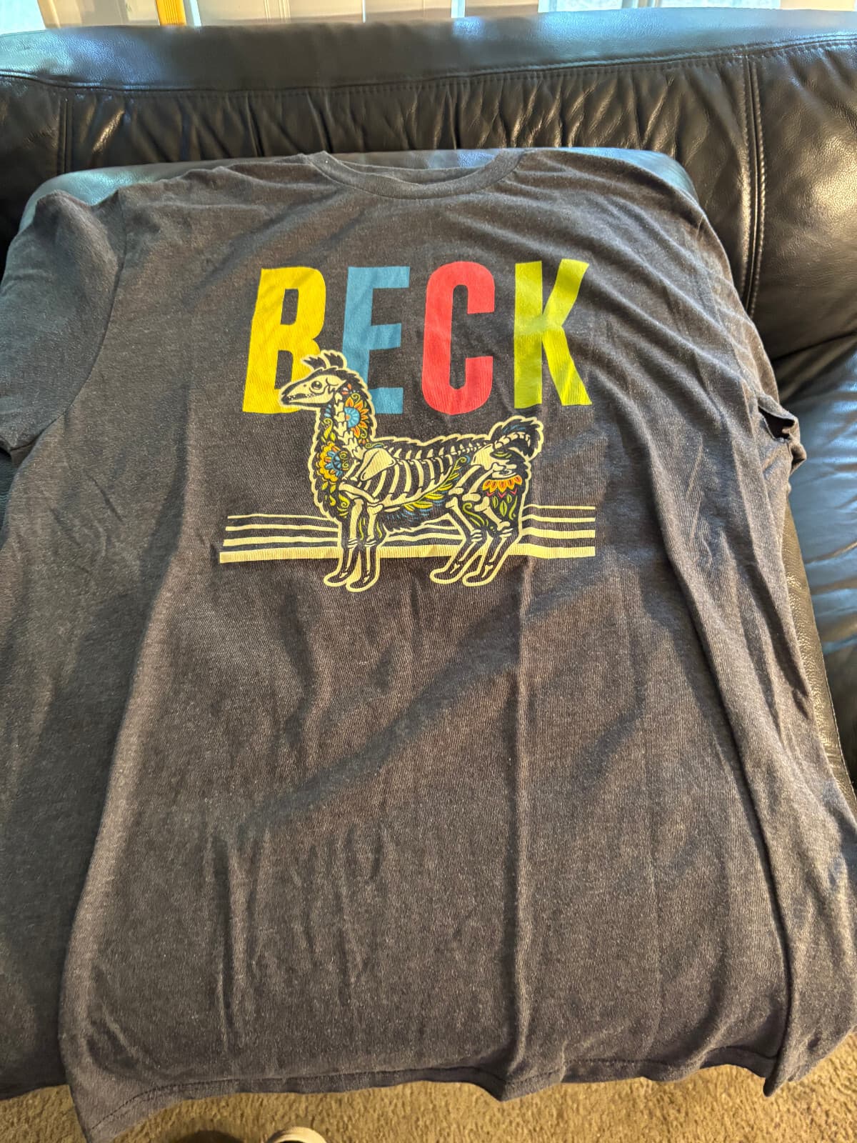 BECK T SHIRT PSYCH ART LLAMA Large check pictures Great art is perfect 2