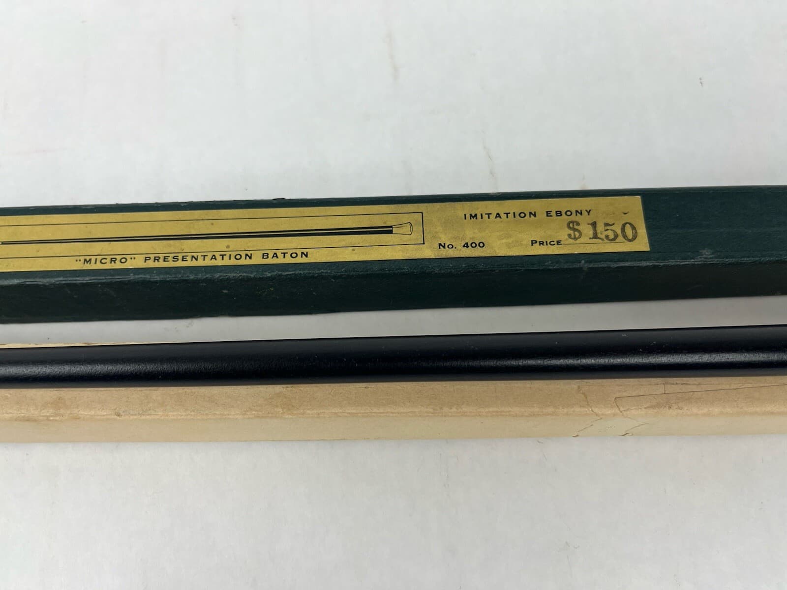 Vtg Micro Conductors Presentation Baton No. 400 Imitation Ebony Nickel Plated 3