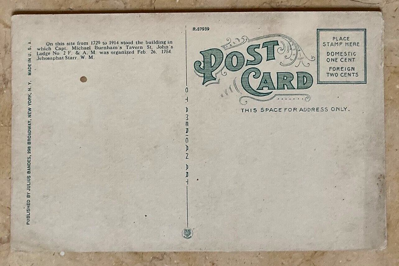 RARE RECYCLED! WW1 US ARMY 27TH DIV. 107TH INF. w/ BRIT TANK COVER LITHO PC 1918 3