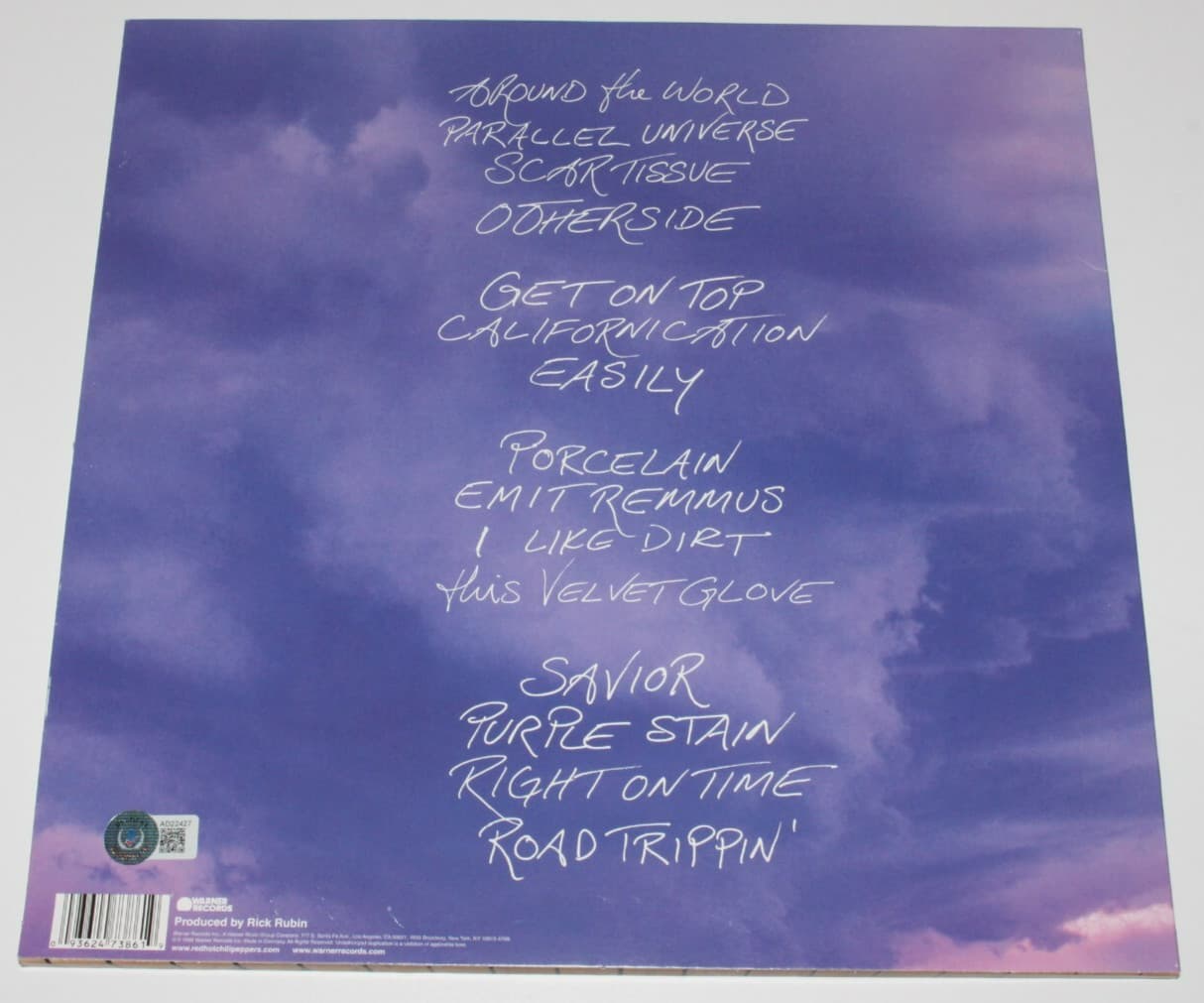 JOHN FRUSCIANTE SIGNED RED HOT CHILI PEPPERS CALIFORNICATION RECORD BECKETT COA 2