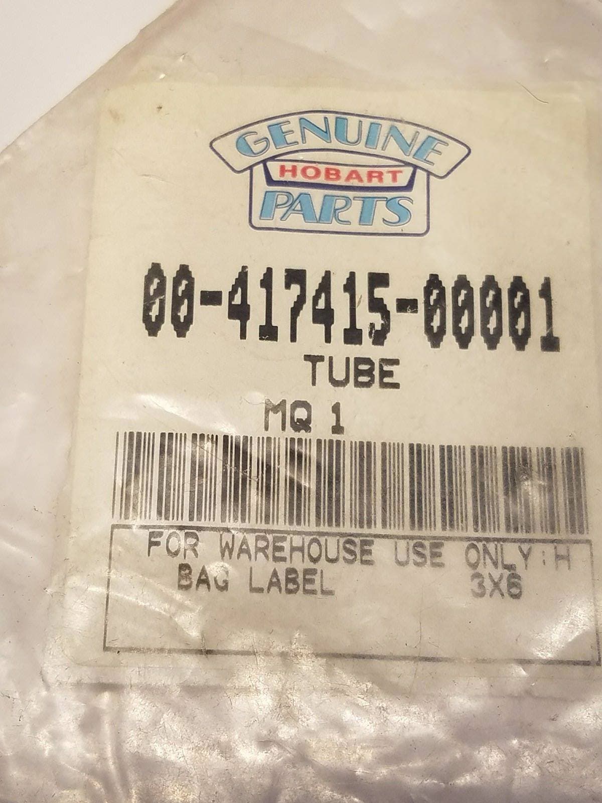 HOBART 00-417415-00001 TUBE,FRONT PILOT NIB 2