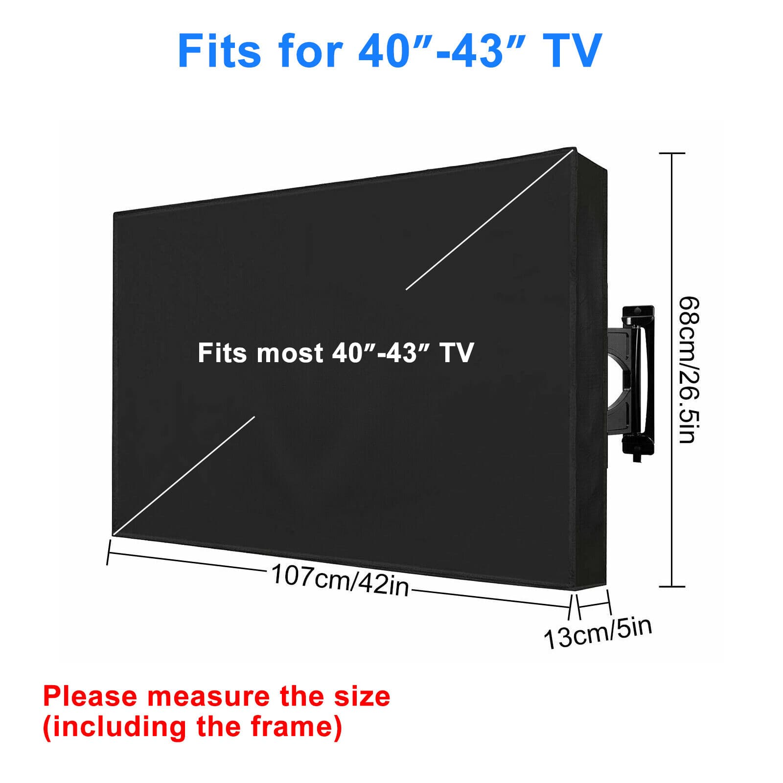 40-43 inch Outdoor TV Cover Fitted Waterproof Weatherproof Television Protector 6