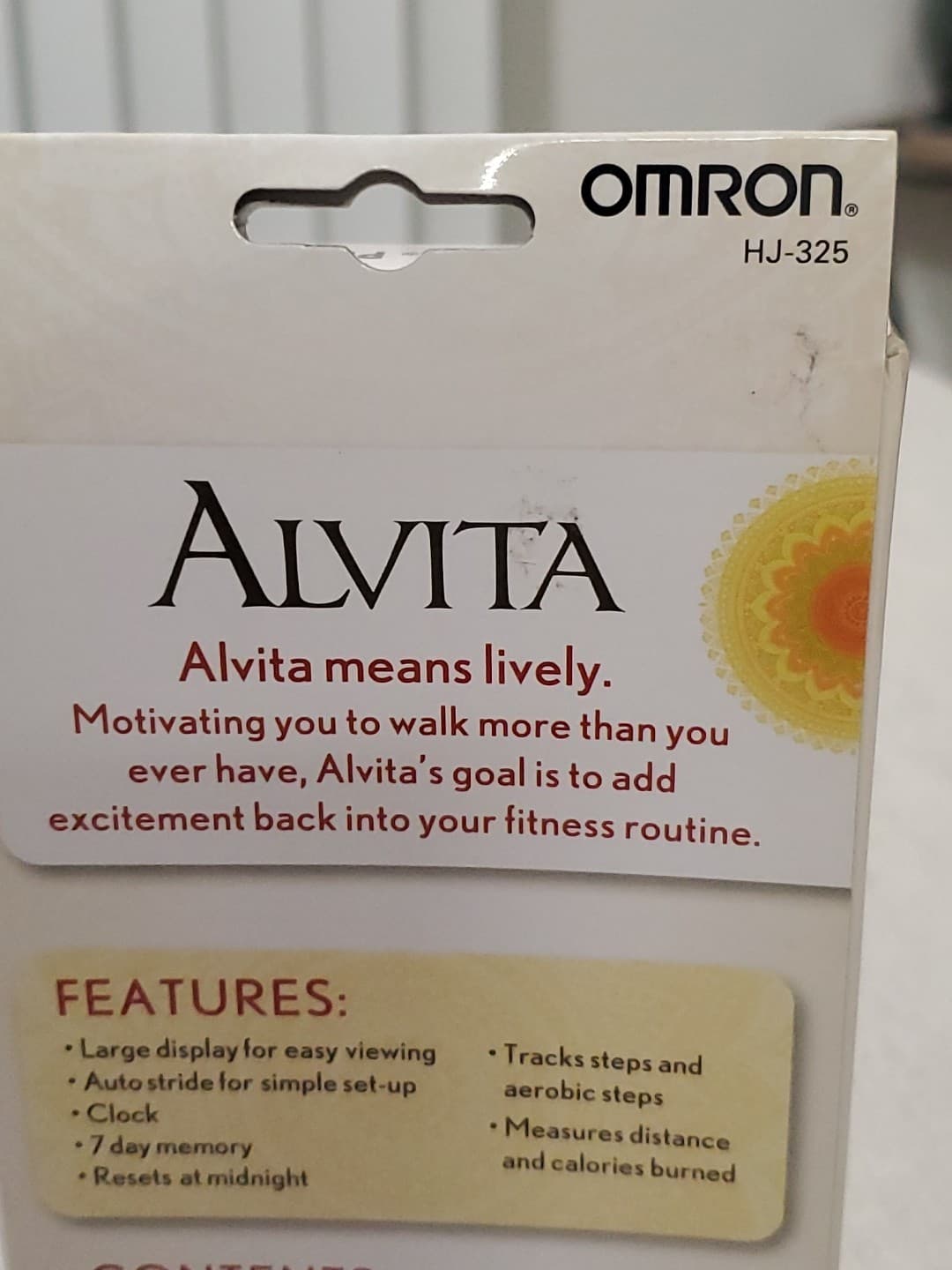 OMRON HJ325 Alvita Ultimate Pedometer, Blue Tracks Steps Calories Distance New 5