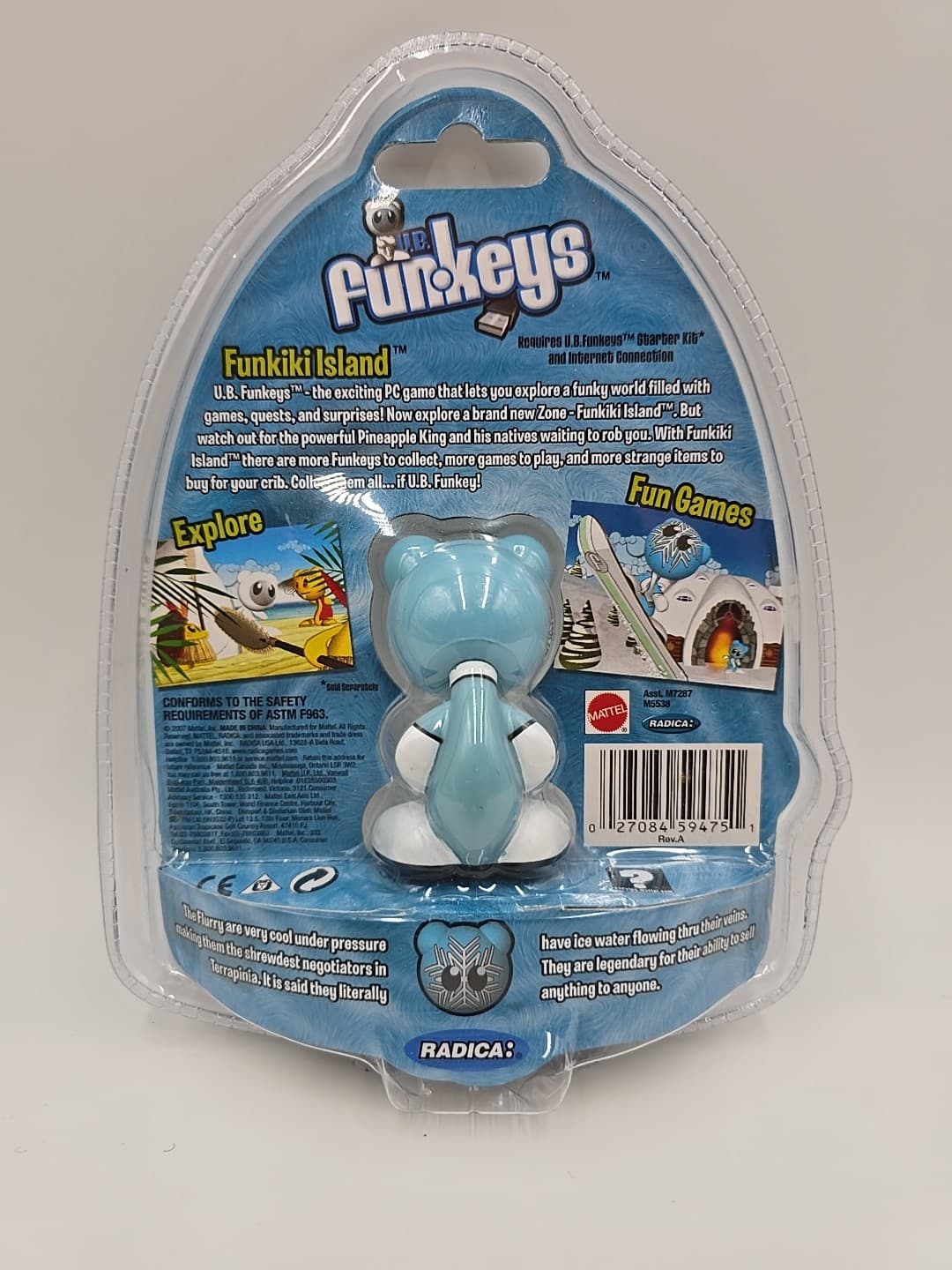 Radica U.B. Funkeys Flurry Funkiki Island Game Action Figure  3