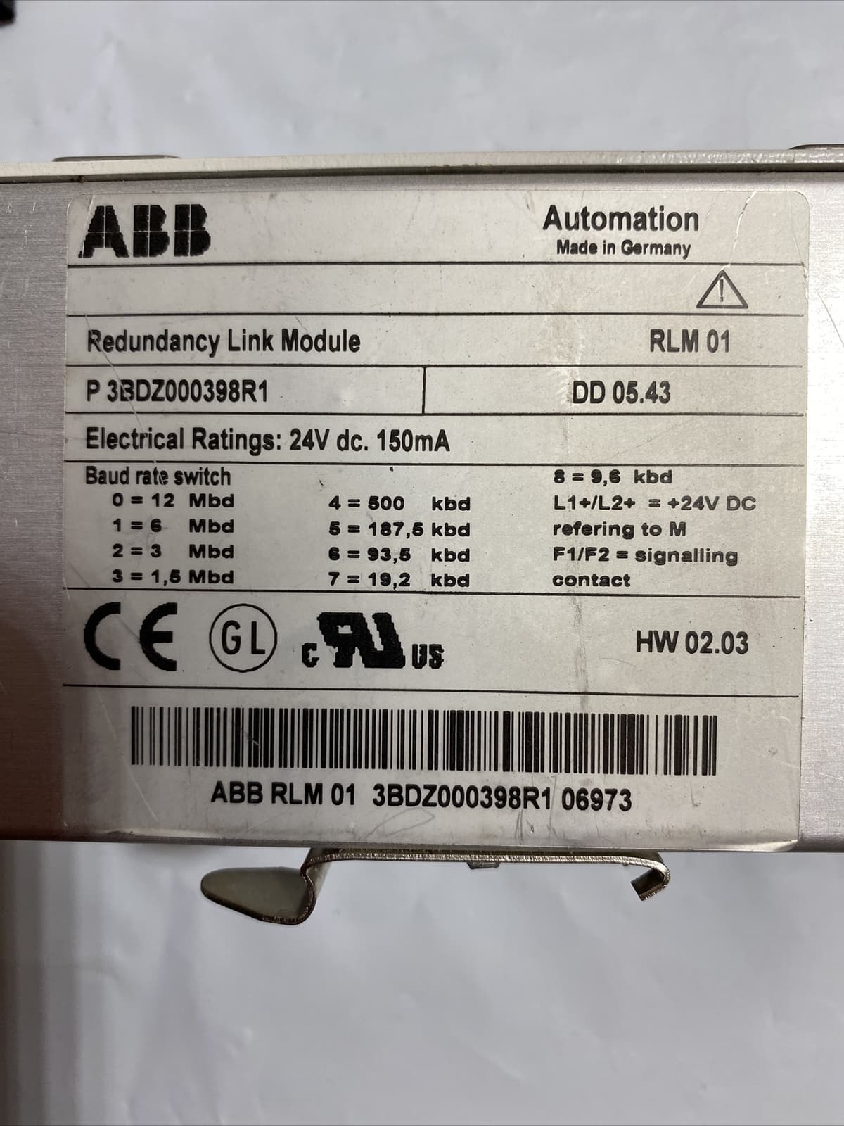 ABB RML01 Redundancy Link Module NEW NO BOX 2