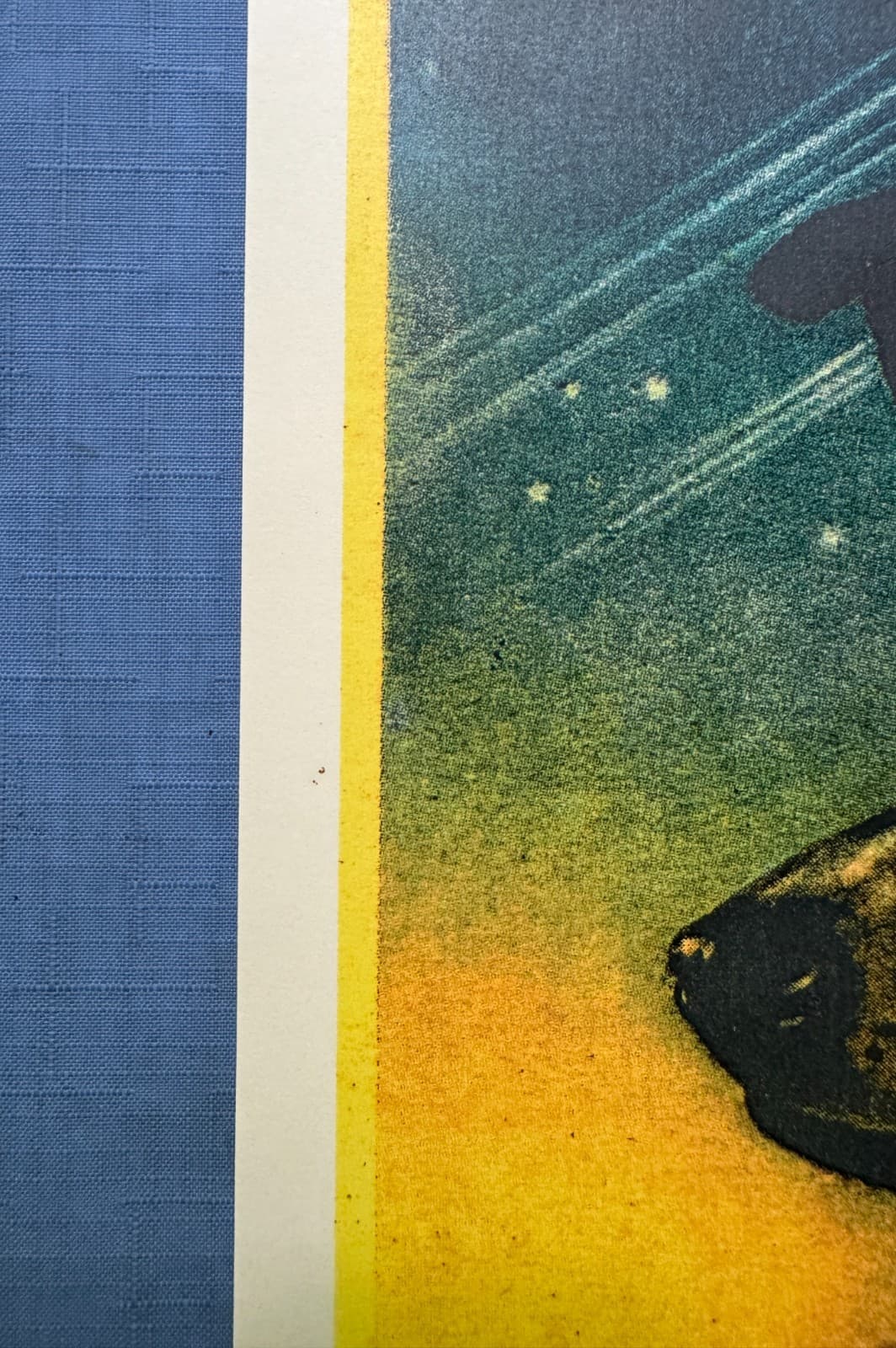 1958 Space Dog Laika Rocket Satellite Original Poster Russian Soviet 30x40 Rare 5