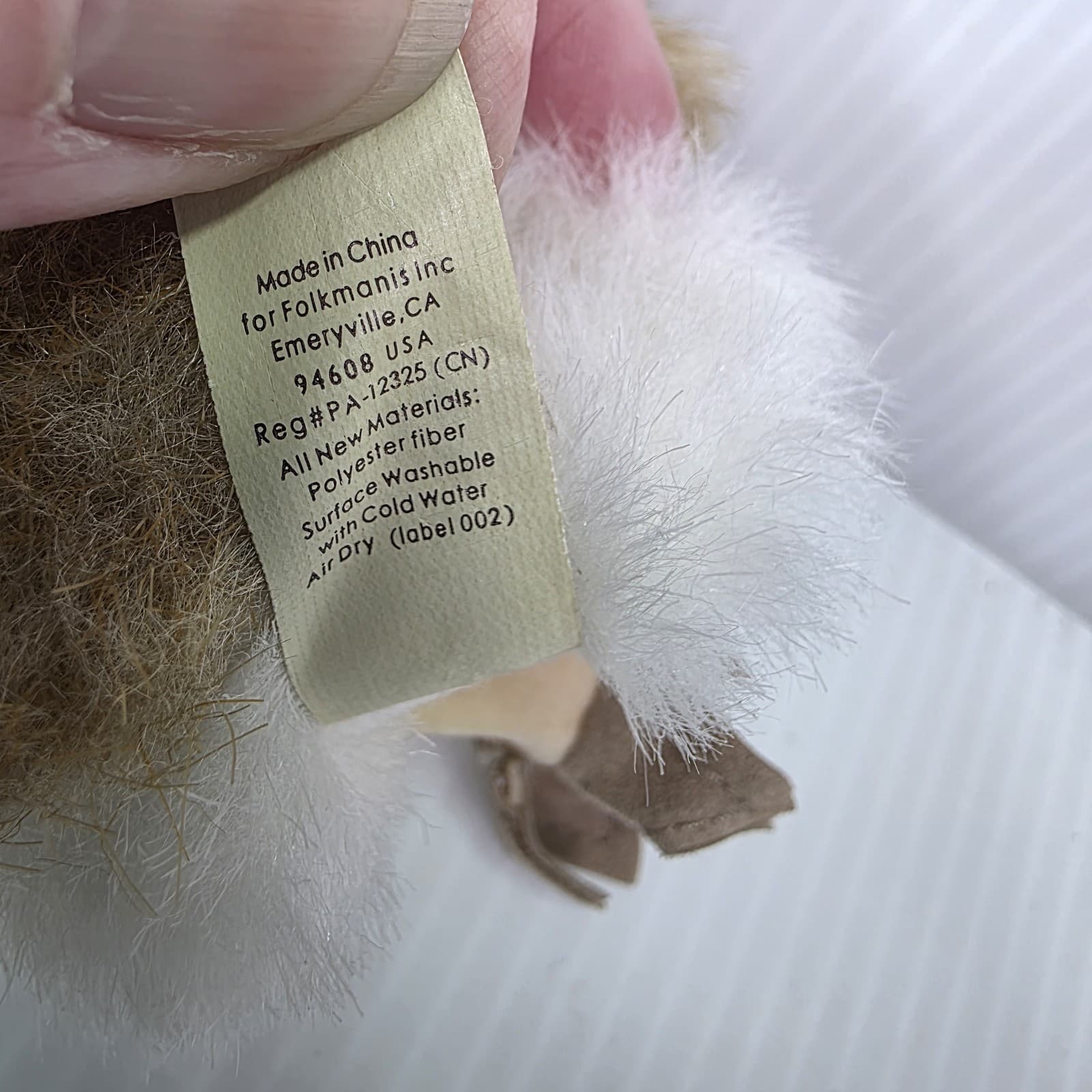 Folkmanis 5" Finger Puppet Barn Owl Wildlife Bird Plush 5