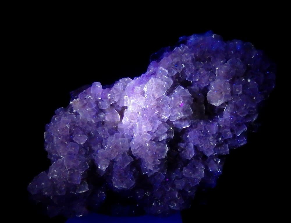FLUORITE yellow crystals ++ SPAIN Asturias Moscona ++  LW fluorescent !!! /pk846 4