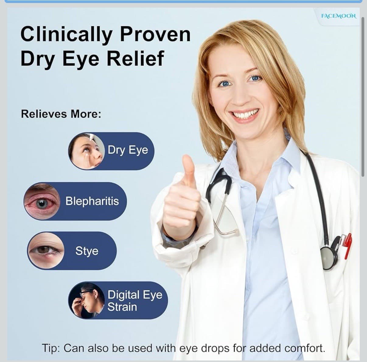 Heated Eye Mask for Warm Compress: Dry Eyes Blepharitis Stye Moist ... Fast Ship 2