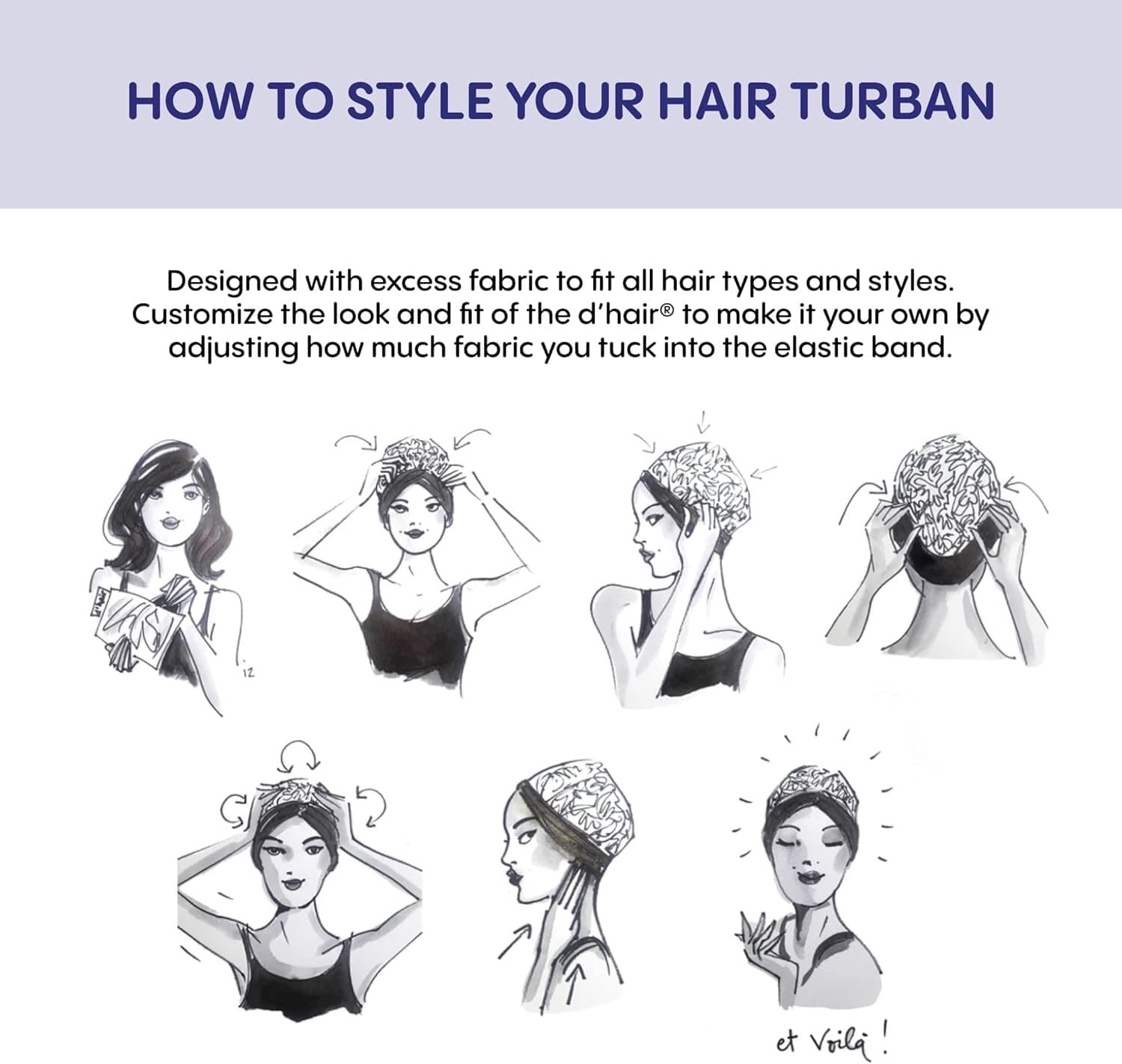 Swim Turban Water Resistant UV Protection for Long Hair Humidity Protection Cap 5