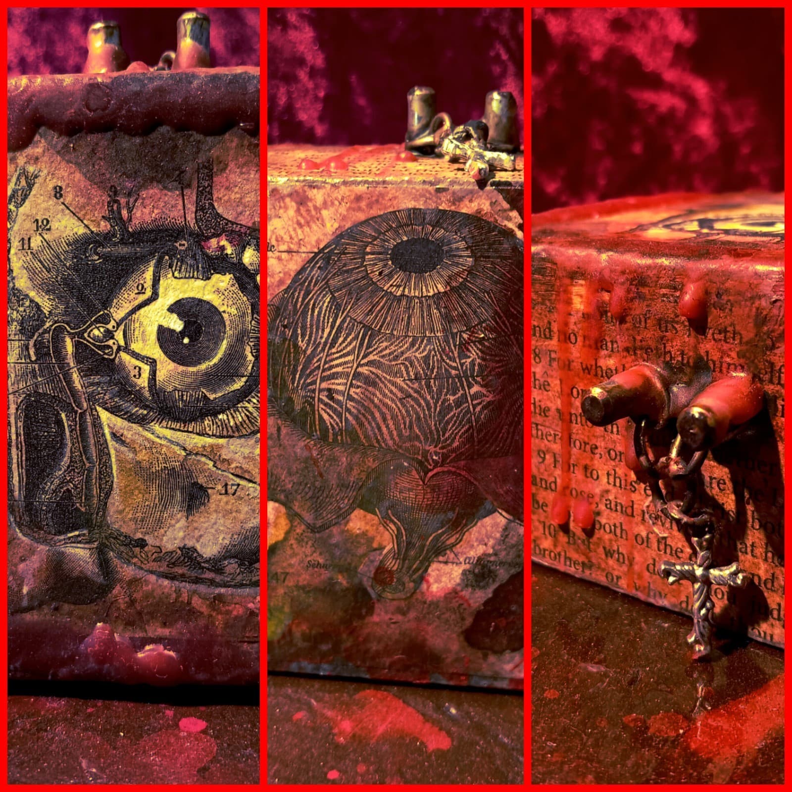 ANATOMICAL DYBBUK BOX ▪︎ Heal Mind Sick Inflict Curse • sealed in wax doom PAIN