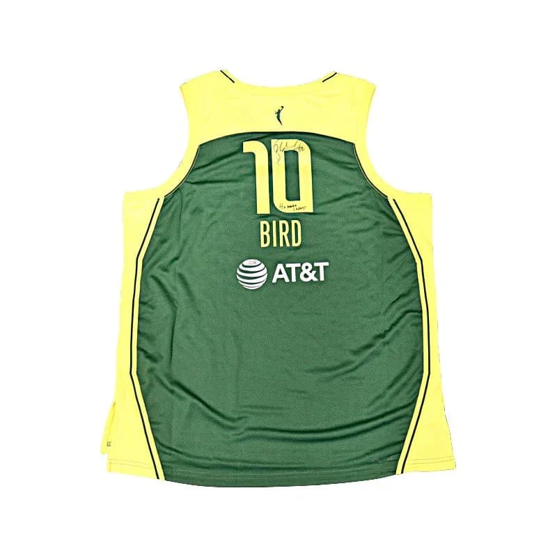 Sue Bird Storm Autographed Signed Inscribed Nike Yellow/Green Jersey Steiner CX