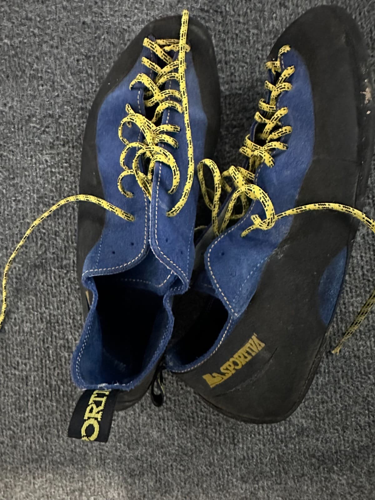 La Sportiva Italy Made 11 (45) Blue Suede Rock Climbing Bouldering Shoes 3