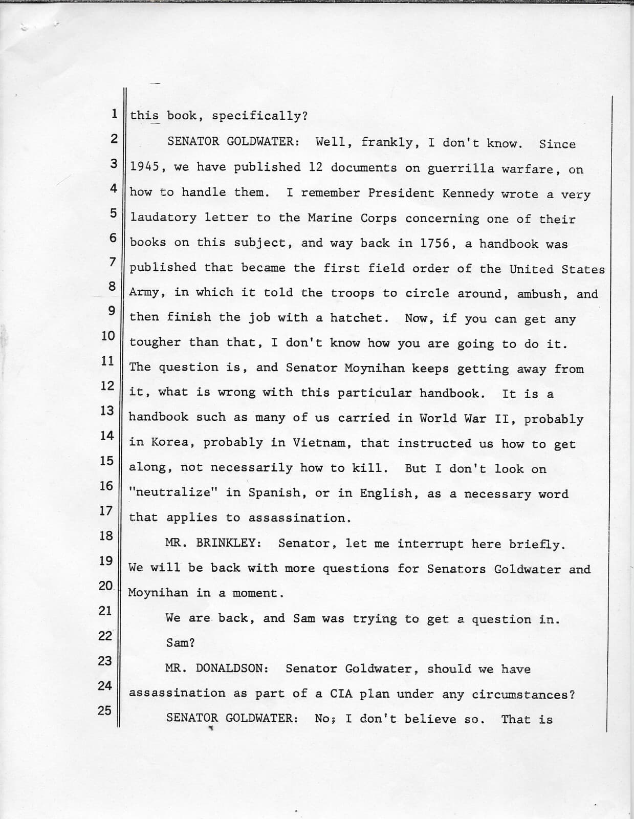 BARRY GOLDWATER tls from 1984 typed letter signed + David Brinkley show remarks 3
