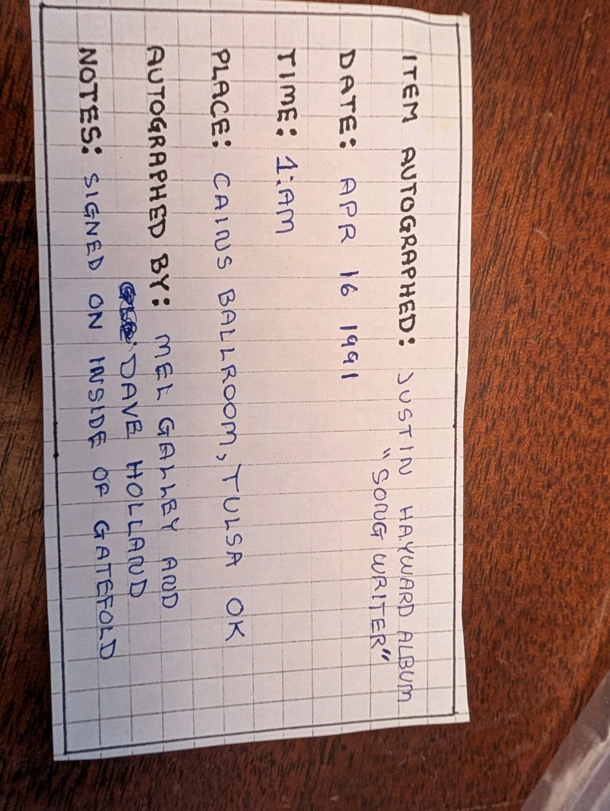 Signed Autographed Justin Hayward LP 4