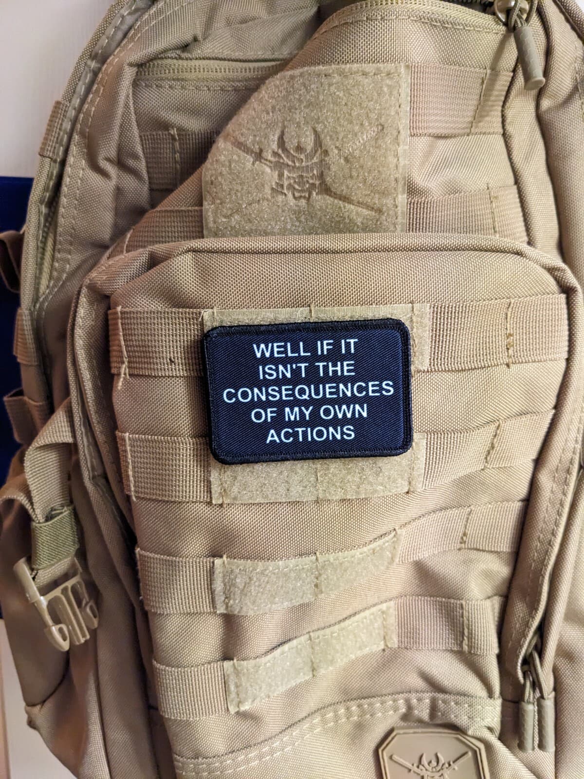 Isn't Consequences of my own actions morale patch  2"x3" hook & loop tactical 5