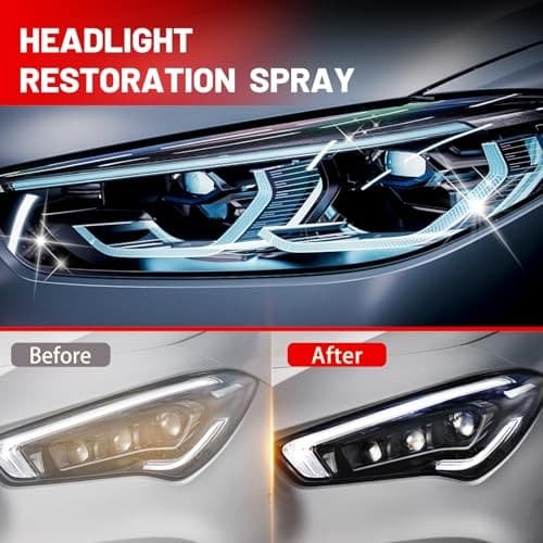 Headlight Cleaner & Restoration Kit, Instantly Removes Oxidation, Yellowing,  3