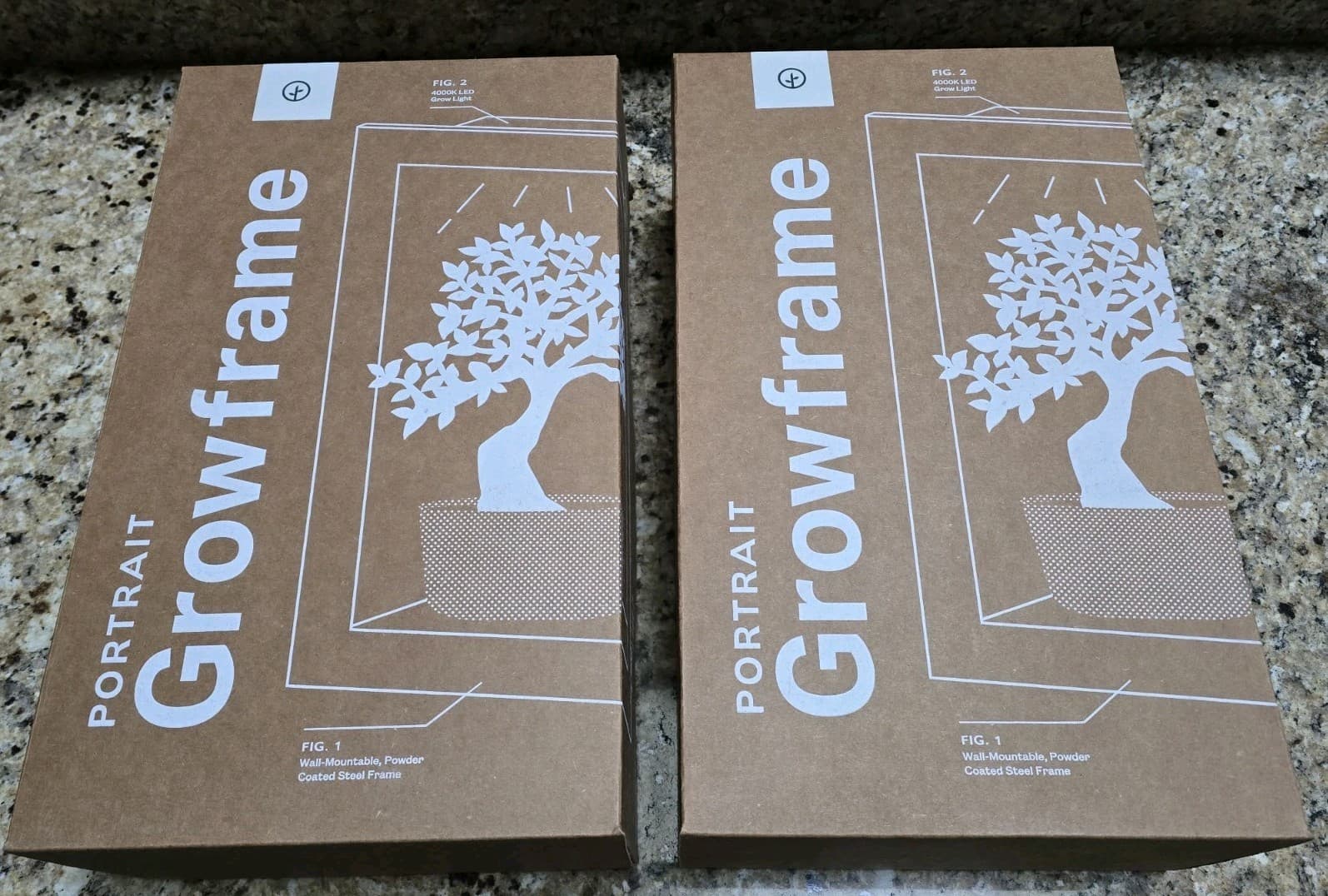 Set Of 2- Portrait Grow frame Modern Sprout Matte White 9.6" x 17.25" x 5.5 NEW