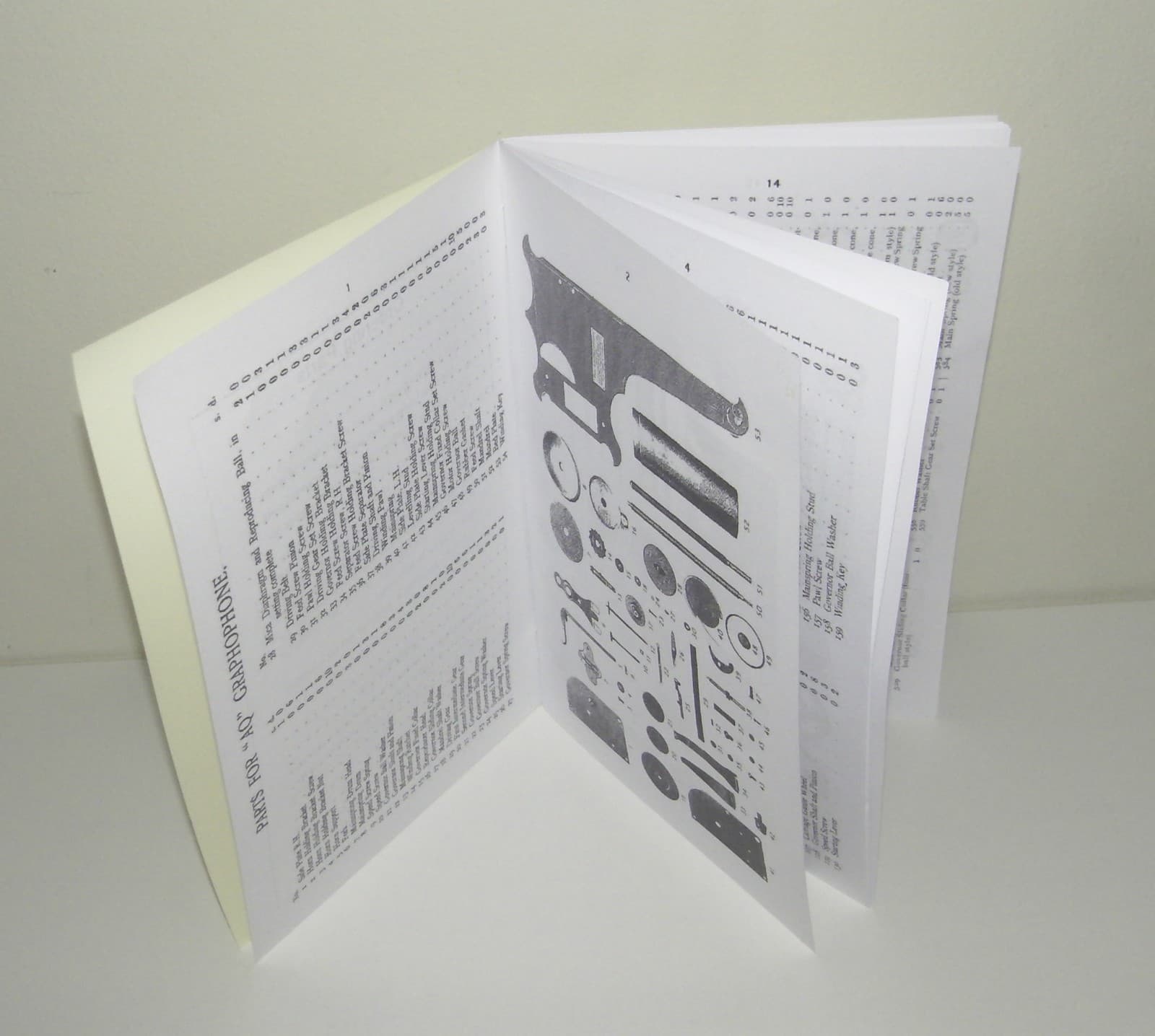 Columbia Phonograph Parts Manual Reproduction 3