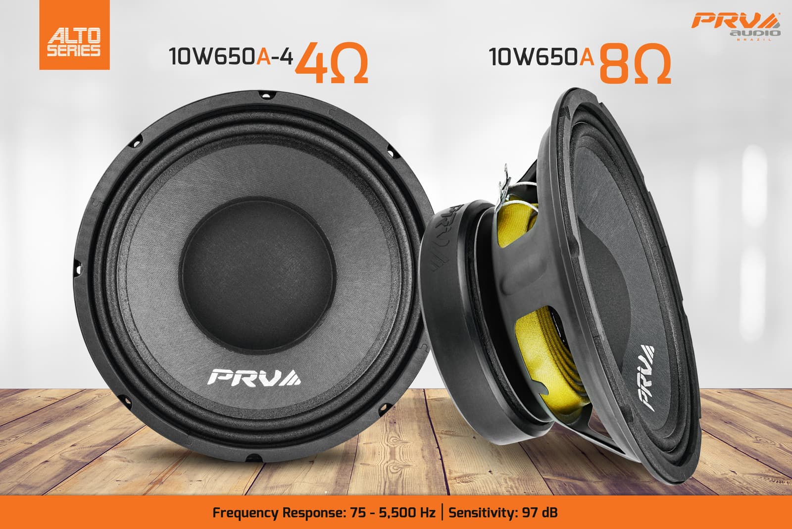 1x PRV Audio 10W650A Midbass ALTO 10" Speakers PRO Audio 8 Ohm 10A PRO 650W 2