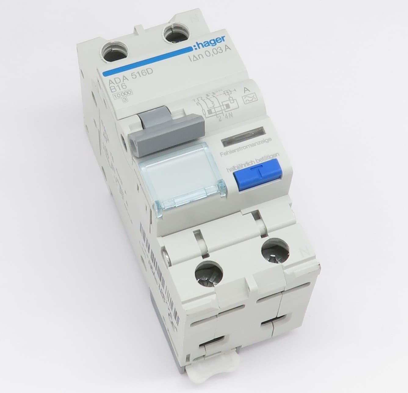 Hager ADA516D FI/LS Switch Type A Fi Circuit Breaker B16 16A 30mA 1P+N