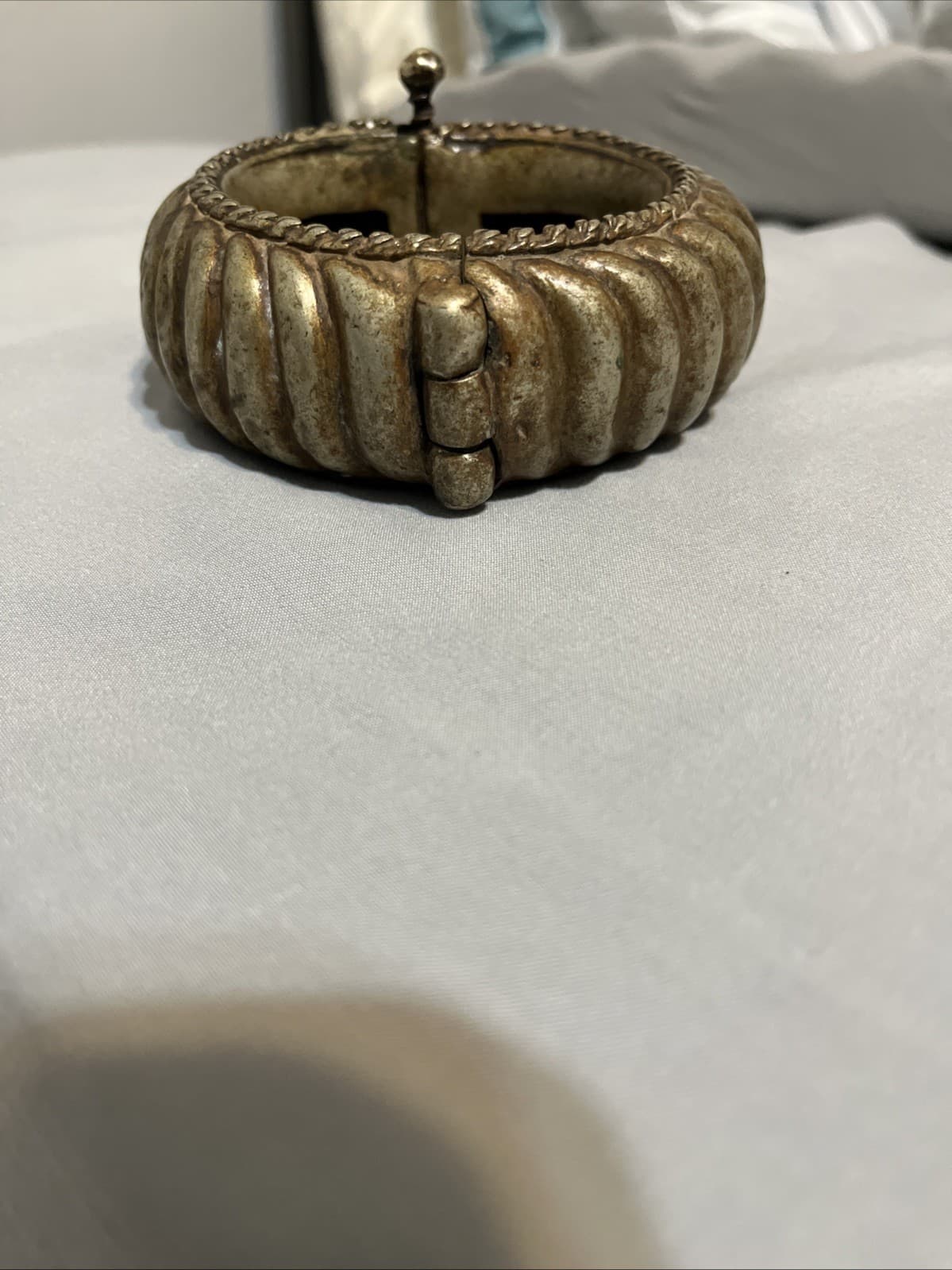 Antique Brass Tribal Bracelet  from India Dhokra Omani Al Jaber 19th Century 3