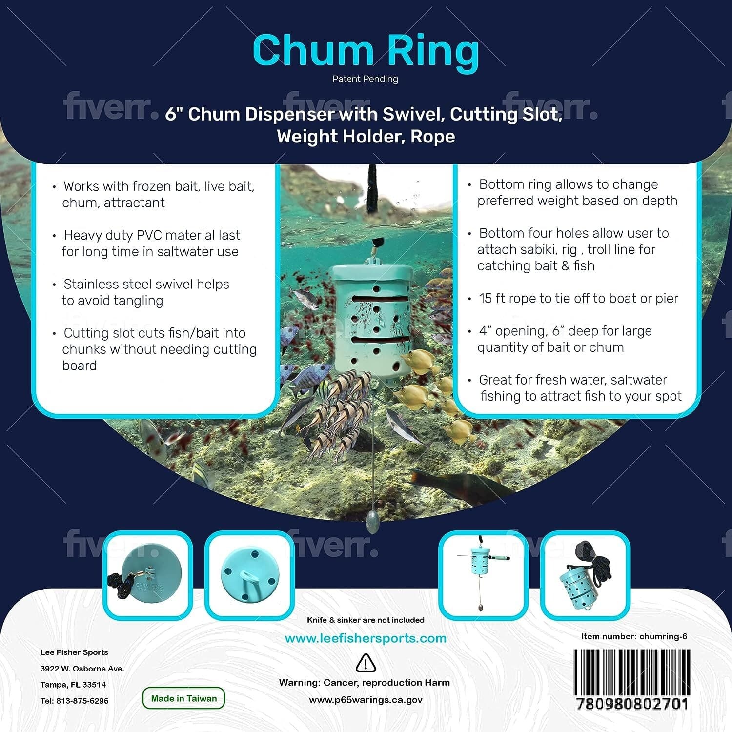 Lee Fisher Chum Ring Fish Chum Dispenser 6 inches 5