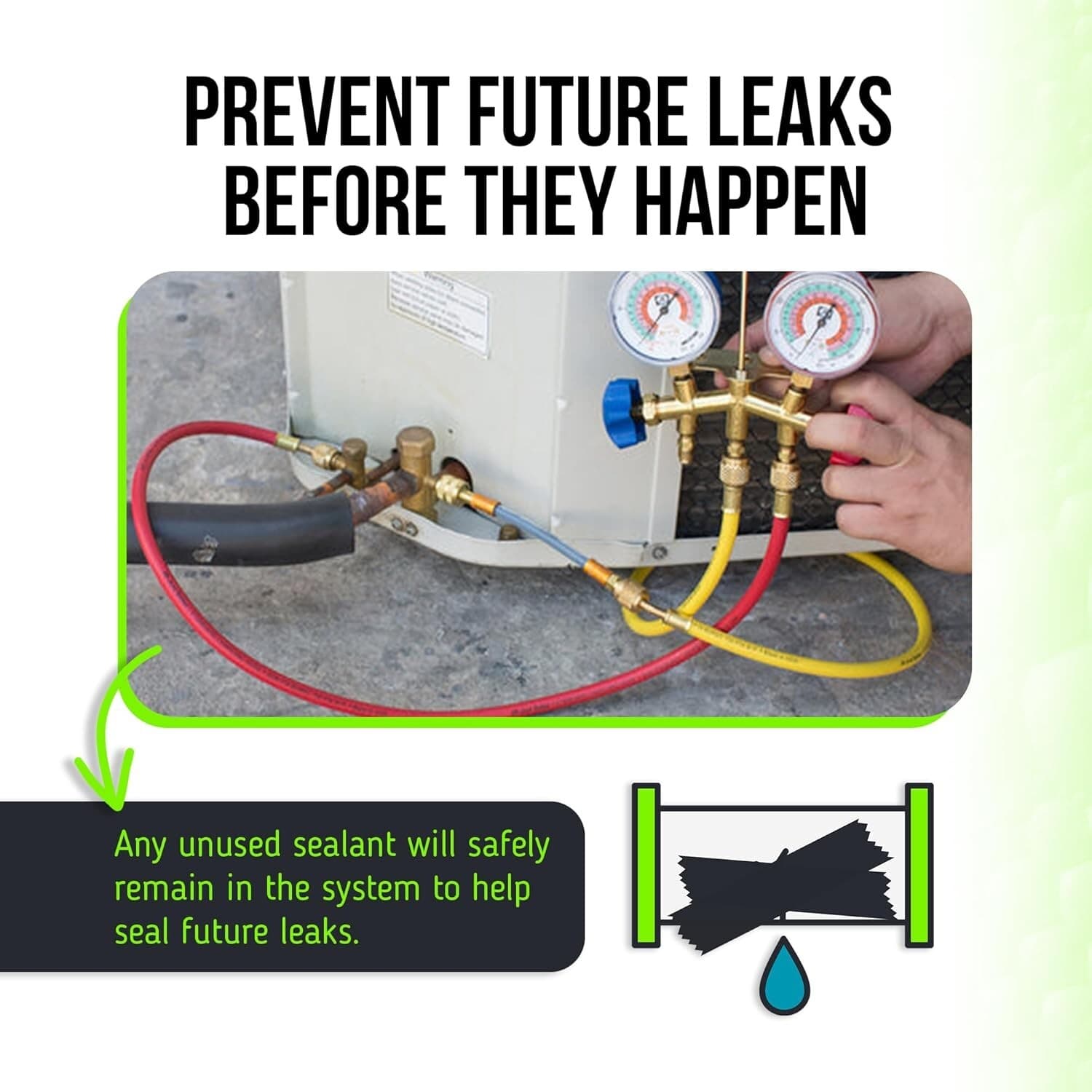Direct Inject AC Leak Sealer | AC Stop Leak for Most HVAC Systems up to 1 Tons.. 4