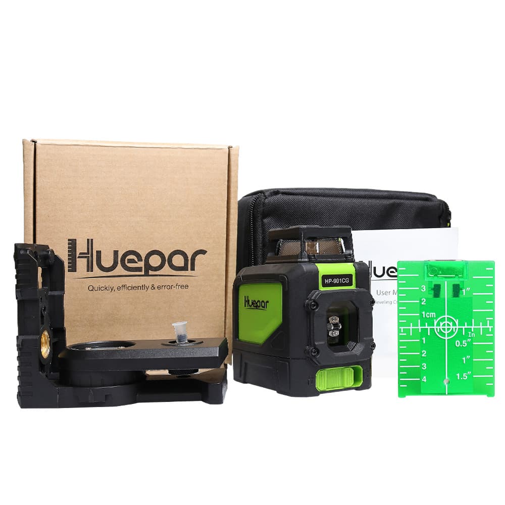 Huepar rotary laser level green Cross Line Laser Self Leveling Horizon Vertical 6