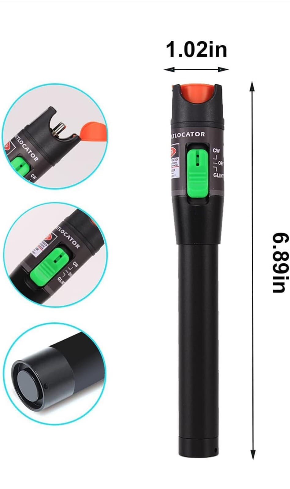 30mW Pen type Optical Fiber Visual Fault Locator Fiber Optic Cable Tester Pen US 5