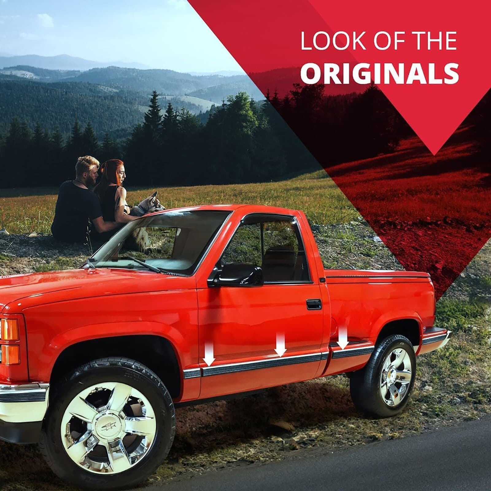 Replacement Side Molding Trim fits 1988-99 Chevy/GMC Truck Old Body Style 26 Ft 6