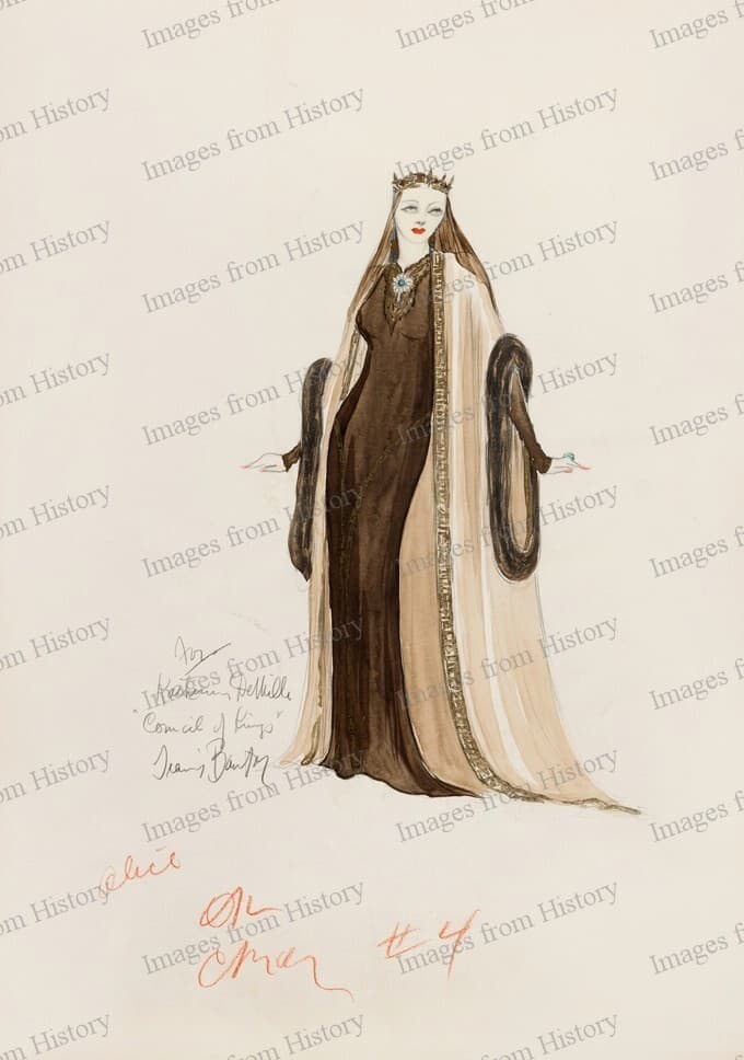 8x10 Print Katharine DeMille Travis Banton Costume The Crusades Paramount 1935