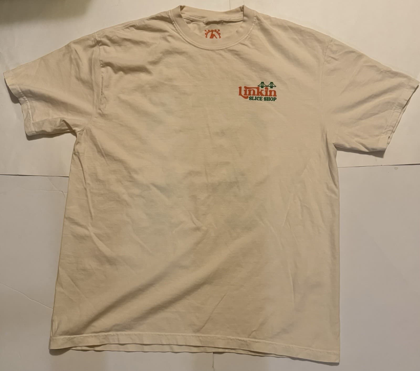 Linkin Park x Linkin Slice Shop Brooklyn Exclusive Cream Shirt XL 2025 Tour